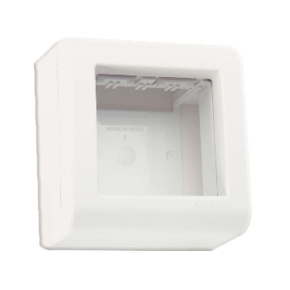 Caixa e tampa Lizflex 2 postos branca Tramontina