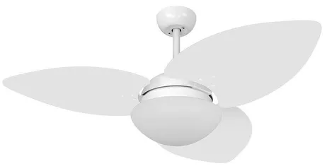 VENTILADOR DUNAMIS 3 PAS 2XE27 BRANCO FOSCO 127V - 9023