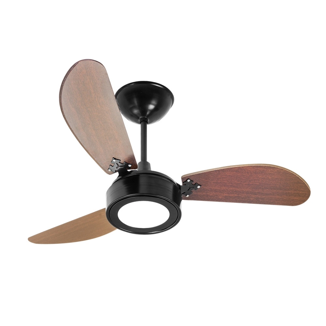 VENTILADOR NEW LIGHT LED 6000K 3PAS 127V PT/TABACO 38-3161